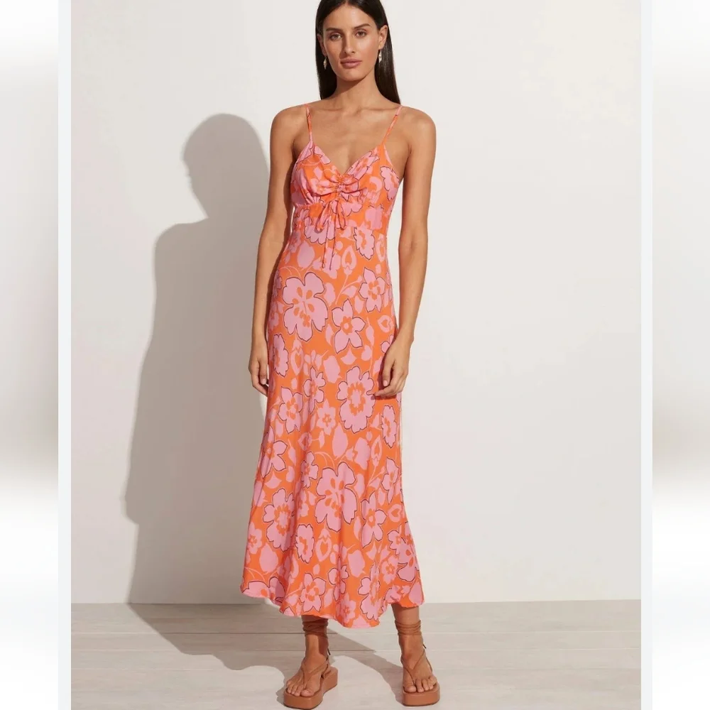 Faithfull the Brand Shayna Paraiso Floral Midi Dress - Picture 1 of 8